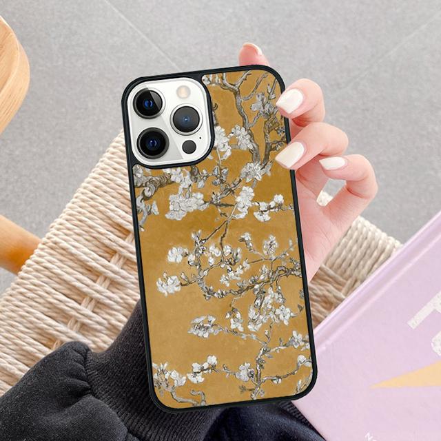 Чехол для телефона 'Цветущий миндаль' Для Apple Pro Max Plus Чехол Для iPhone 17 Air 13 12 14 15 16 Чехол