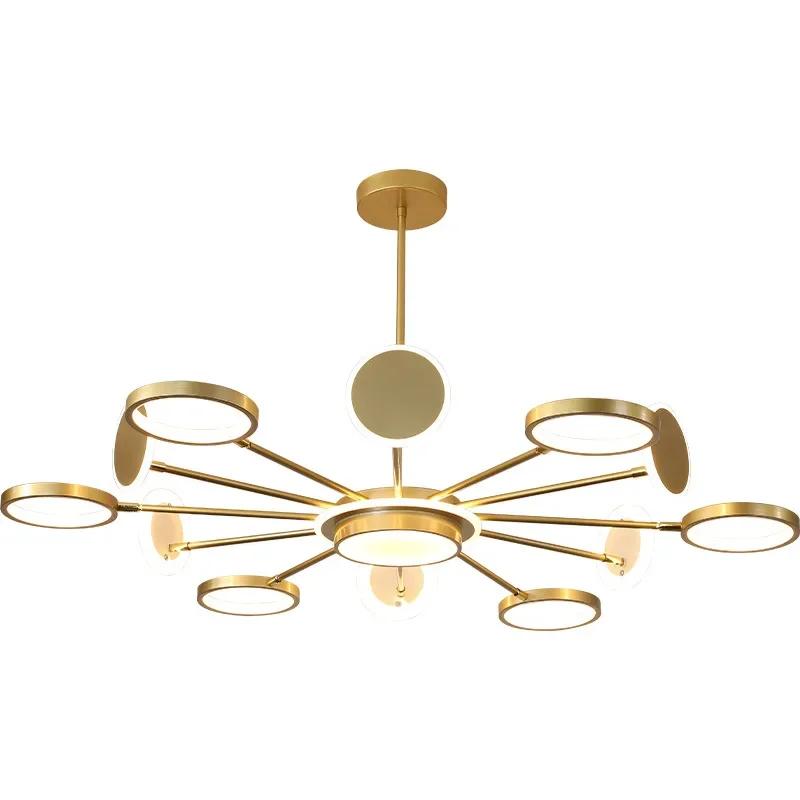 2024 новая скандинавская люстра для гостиной, легкая роскошь, высококачественные современные минималистичные дизайнерские лампы для дома из хрусталя