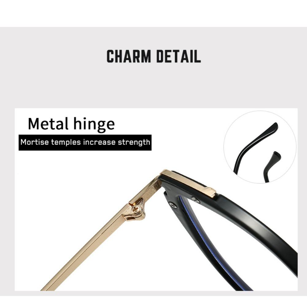 Новые Винтажные Очки для Чтения Кошачий Глаз Унисекс Ультралегкая Металлическая Рамка Защита от Синего Света Очки для Пресбиопии Женские Популярные Очки