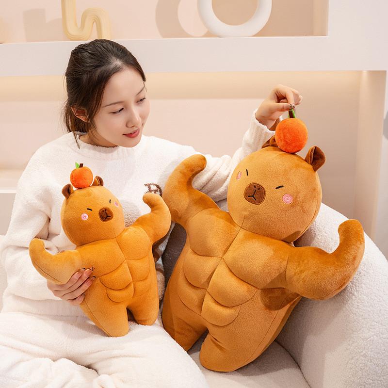 Muscular Capybara Adorable Plush Toy Creative And Whimsical Doll For Gfit Kid