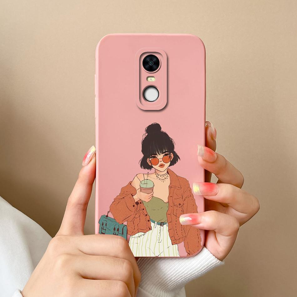 For Redmi Note5 Redmi5 Plus Phone Case Cartoon Liquid Silicone Full Coverage Anti Drop Funda For Redmi 5 Plus Note 5 Bumper Capa