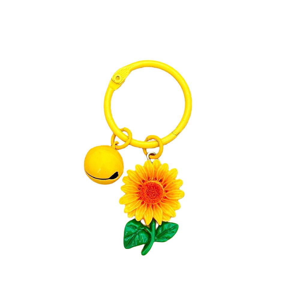 Motivational Sunflower Resin Keychain: First Place Bag Decoration Pendant