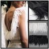 Feather1M 5M 10M 8-10см Черно-белые Страусиные Перья Тесьма Лента Многоцветные Перья для Шитья Перьевых Поделок Украшения Платья Одежды