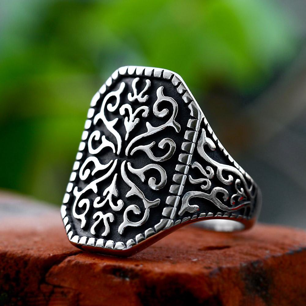 Модные простые кольца из нержавеющей стали 316L для мужчин и женщин, Панк Хип-Хоп, Квадратное кольцо-печатка с плоским верхом, Шарм, Вечерние украшения, Подарки