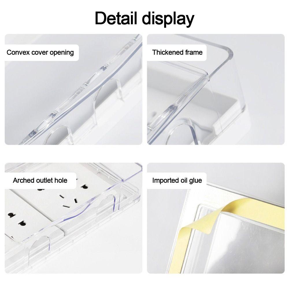 Самоклеящаяся розетка Водонепроницаемая коробка Пластиковая защитная розетка Брызгозащищенная настенная коробка