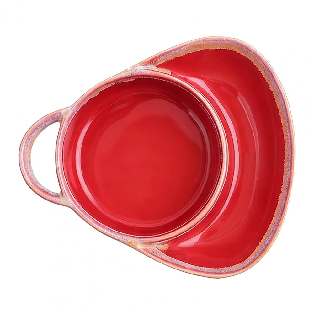 Soup And Side Dishes Set with Handles Divided Compartment Dish for Pasta Salad Fruit Breakfast Lunch Dinner Snacks