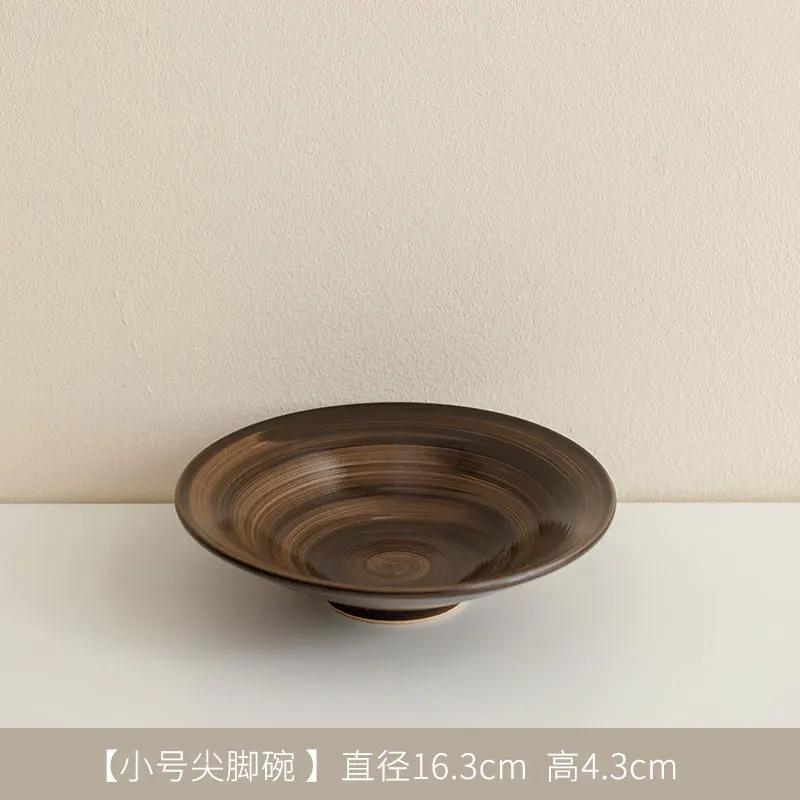 Ceramic Deep Disc Fruit Plate Salad Bowl Dessert Bowl Soup Bowls Noodle Bowls Dining Plate Sashimi Plate Snack Tray Cold Dishes
