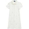 Платье поло Polo Ss25 Прямой воротник поло с коротким рукавом Детские платья Белый CWPODRSG3D20981-100