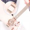 Стильные женские часы: Ультратонкие модные кварцевые часы цвета розового золота