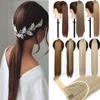 Straight Synthetic Clip In Drawstring Ponytail Hairpieces for Women High Temperature Fiber