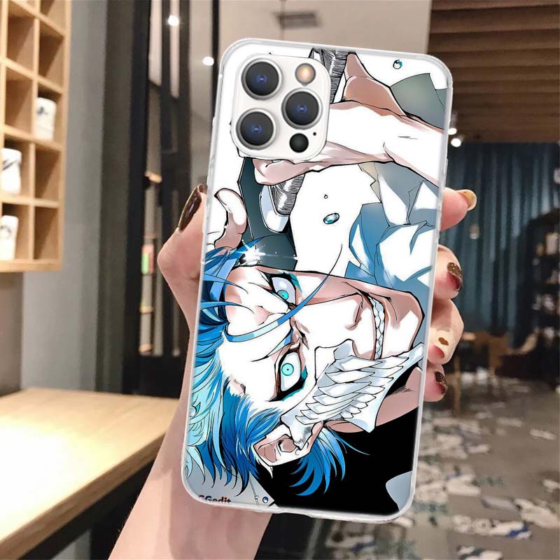 Силиконовый чехол для телефона Bleach Grimmjow для iPhone 17 16 16E 15 Pro Max 14 Plus 11 13 Mini 12 7 8 SE Air 17Pro Защитный корпус для Apple