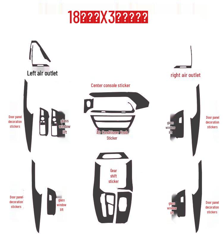 Наклейки из углеродного волокна для интерьера для 18-20 BMW X3/X4 G01 G02 Улучшение центральной консоли