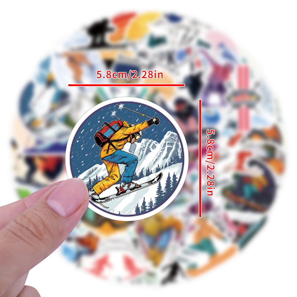 1055Pcs Ski Graffiti Stickers Personalized Creativity Diy Luggage Scooter Scooter Motorcycle Helmet Decoration Decal Toy Gift