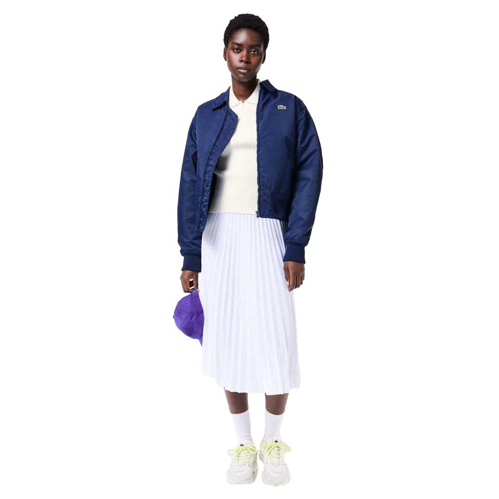 Lacoste Womens/Ladies Rib Knit Quarter Zip Polo Shirt