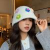 2024 Новая японская милая шапка-ведро ручной работы с цветком, детская осенне-зимняя теплая защитная шапка для умывания