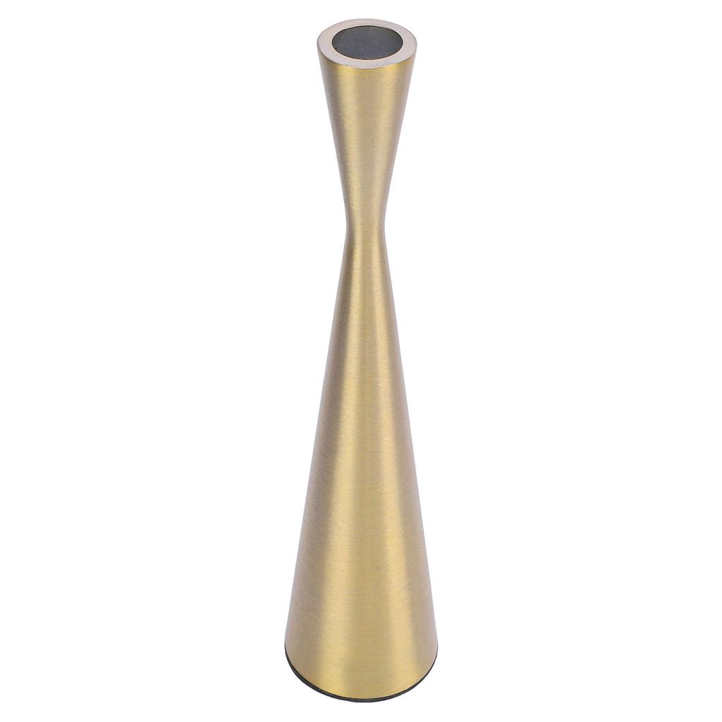 Geometric Candle Holder Aluminum Gold Taper Candlestick Holder Decor for 3cm Candle L 6 X 26.5cm /