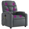Massage Recliner Chair Relaxation Chair Grey Faux Leather