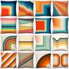 Retro Rainbow Colors Collection Pillow Gift Home Office Decoration Pillow Bedroom Sofa Car Cushion Cover