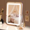 Actress Tabletop Hollywood with 11 LED Three Color Lighting and Brightness Adjustment Mirror, Mirror, Mirror, Bulbs, Modes,