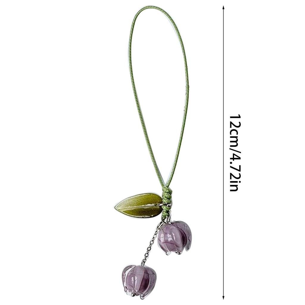 Цветы Ремешок Брелок Подвеска Брелок для ключей от машины Подвесное украшение Тюльпан Подвески для телефона для сумочки Кошелька Сумки Украшения