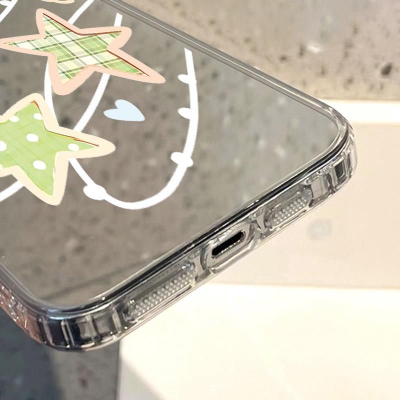 Чехлы для мобильных телефонов iPhone 11 13 XR 15 Pro Max 12 14 Pro Max Чехол iPhone 16 XS Max Зеркальный защитный чехол Зеркальный Изысканный мультяшный водонепроницаемый