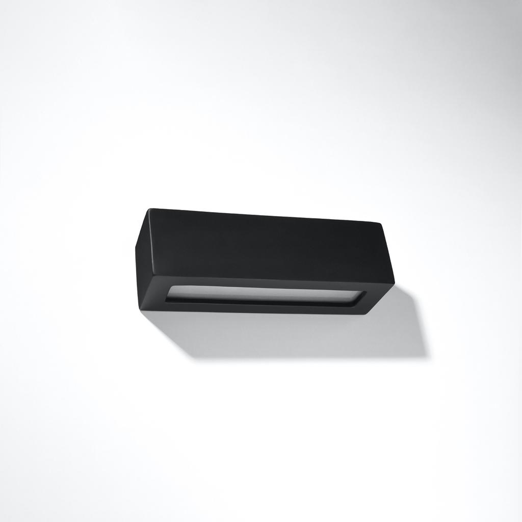 Vega ceramic wall lamp black