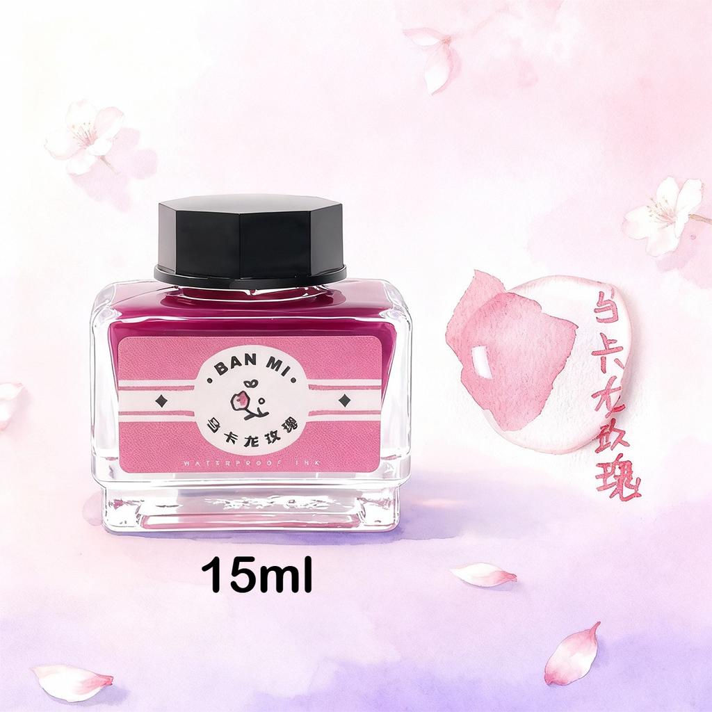 12 Macaron Colors Waterproof Fountain Pen Ink 15ml for Dip Pens Student Art Coloring Stationery Office School Supplies