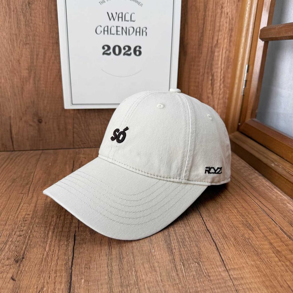 Outdoor casual washed baseball cap women's new S O embroidered soft top adjustable face small sunscreen visor