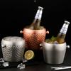 Golden Color Stainless Steel Bar Ice Bucket Two Handles Champagne Bucket Wine Spit Wine Barrel Container Ktv Club Bar Wine
