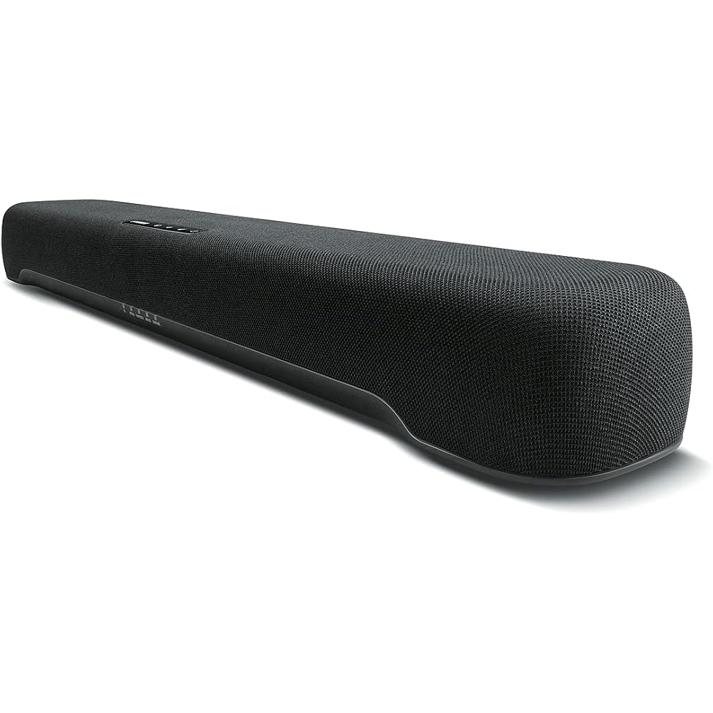 Yamaha SR-C20A Compact Soundbar, 60cm wide, Bluetooth compatible, for PC/Games/TV/PC/Smartphone, Black