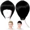 CaseEden Cosplay Bob Hairstyle with Black Includes 2 Wig Nets Wig, Short, Bangs, 30cm, Heat-Resistant, Hair,