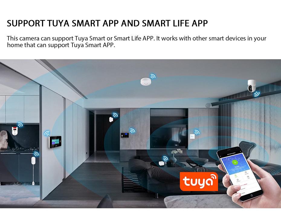 Tuya Smart 1080p Wireless 3MP Camera with Auto Tracking & Two-Way Audio