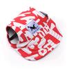 Cute Dog Baseball Hat Canvas Cap Adjustable With Ear Holes For Small Pet Dog Cats Outdoor Accessories Outdoor Pet Products 7D35