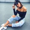 Женский кроп-топ Mode Femme с глубоким вырезом и длинными рукавами - стильный комфорт премиум-качества
