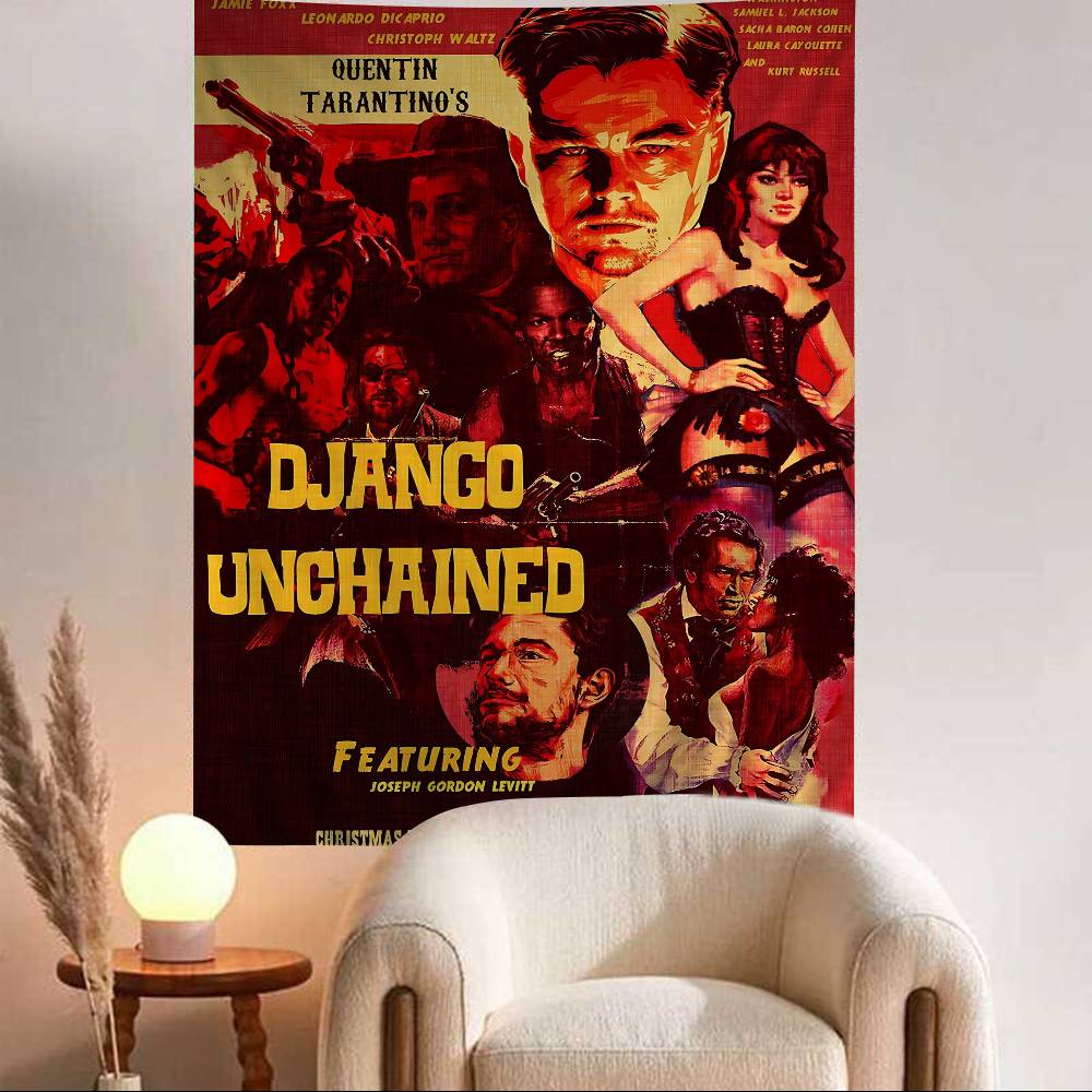 Classic Movie DDjango Unchained DIY Wall Tapestry For Living Room Home Dorm Decor Wall Art Decor
