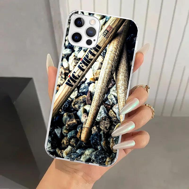 Чехол для телефона Музыкальный инструмент Барабан Рок для Iphone 17 Air 16 15 Plus 14 13 Mini 12 11 Pro Max 16E 7 8 SE 2020 Мягкий Funda Принт S