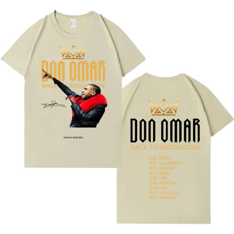 Rapper Don Omar New Graphics Back To Reggaeton Tour Tshirt Mens Cotton Short Sleeve Tee Harajuku Oversized Casual Tshrits Unisex