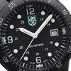 Luminox Sea Bass Carbonox X2.2001 Watch with Green Logo, Black, 44mm, Swiss Made, Not Available in Japan [Parallel Import]
