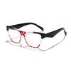 Ryan's new cat eye anti-blue light glasses frame women's European and American fashion splicing shows small myopia frame glasses
