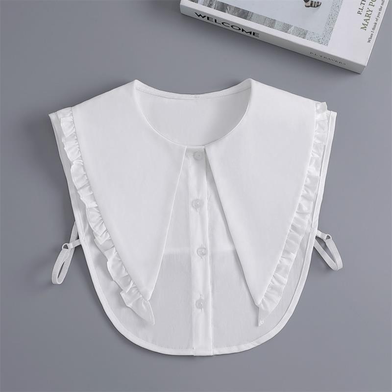 New Fake Victorian Stand Up Collar White Black Lace Collars Detachable For Women Blouse Lapel Shirt False Collar Woman