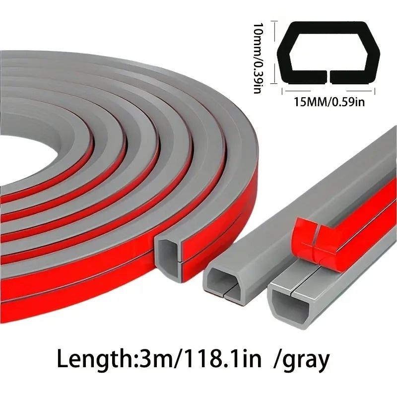 3 метра 15 мм трапециевидный кабельный канал проволочная сетка маскировка кабеля открытая установка самоклеящийся нескользящий невидимый мягкий кабельный канал