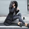 Women's Autumn And Winter Long Down Cotton Jacket With Large Down Collar And Thickened Large Size Cotton Jacket
