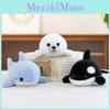 Серия Океан Плюшевая игрушка Черная косатка Сувенир из морского музея Для детей и коллекционеров