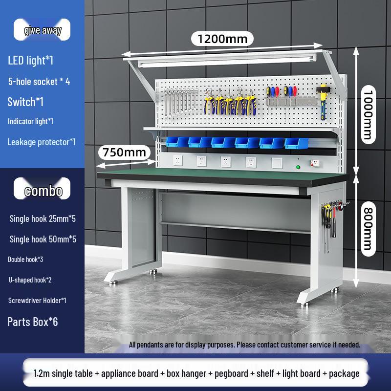 Anti-static Workbench with Light for Electronics Repair and Inspection