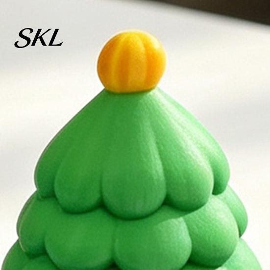 Creative Holiday Souvenir Christmas Tree Shaped Mini Storage Box, 3D Printed Small Green Festive Seasonal Decor Desktop Ornament, Decorative