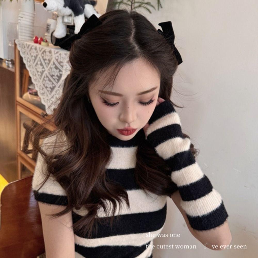 Hair Comb Bow Hairpin Red Velvet Bowknot Hair Clip Sweet Female Hair Accessories