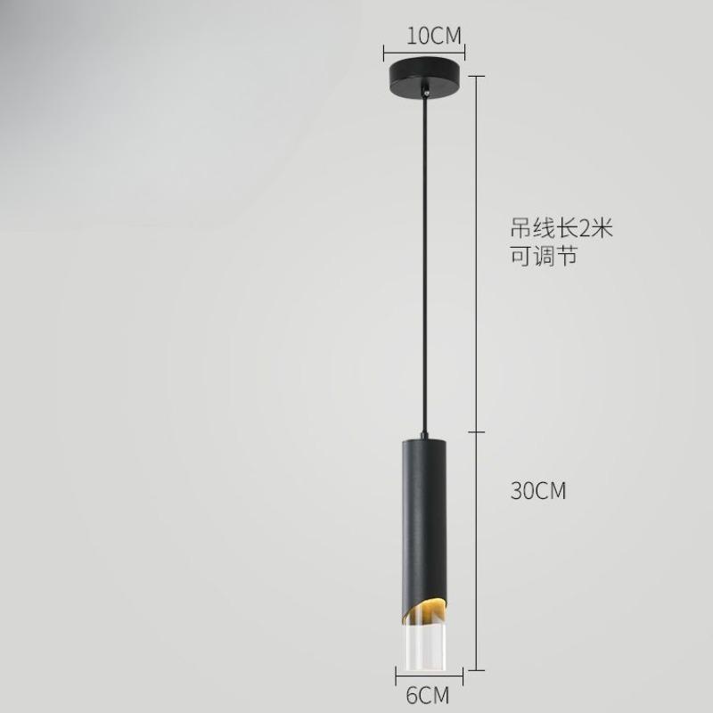 Светодиодный современный черный золотой подвесной светильник для спальни, прикроватная тумбочка, регулируемая люстра