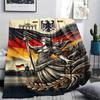 1PC German Empire Print Flannel Blanket, High quality Comfortable for All Seasons, Home Decor, Warmth and Comfort, Perfect for Christmas Gifts