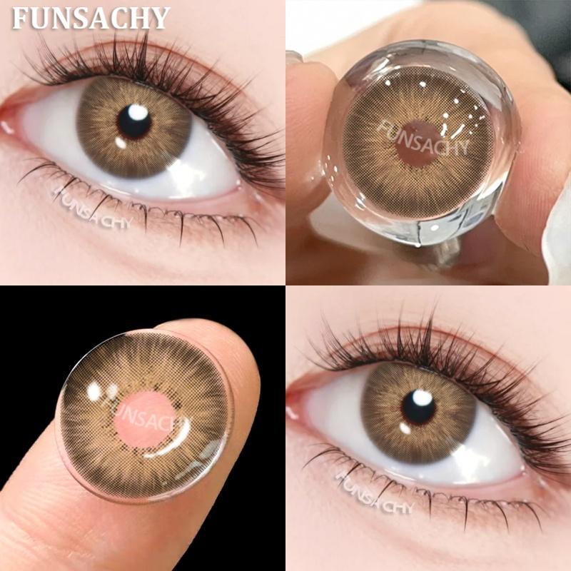 FUNSACHY 1 Pair Blue Contact Lenses for Eyes Natural Colored Contact Blue Eyes Lenses Korean Contacts Lenses Yearly Green Pupil