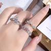 Летний цвет Дофаминовый циркон Изысканное кольцо-бабочка с открытой шинкой Легкая роскошь Премиум Нишевый дизайн Кольцо